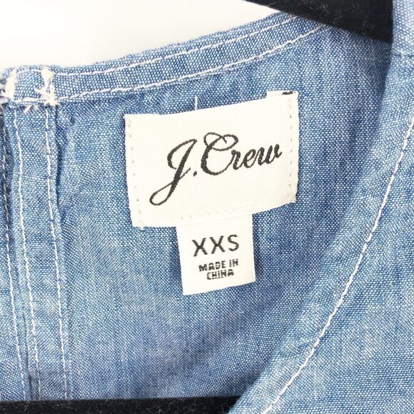 ✅ J. Crew Button Back Chambray Shift Dress AW338 XXS - Picture 3 of 8